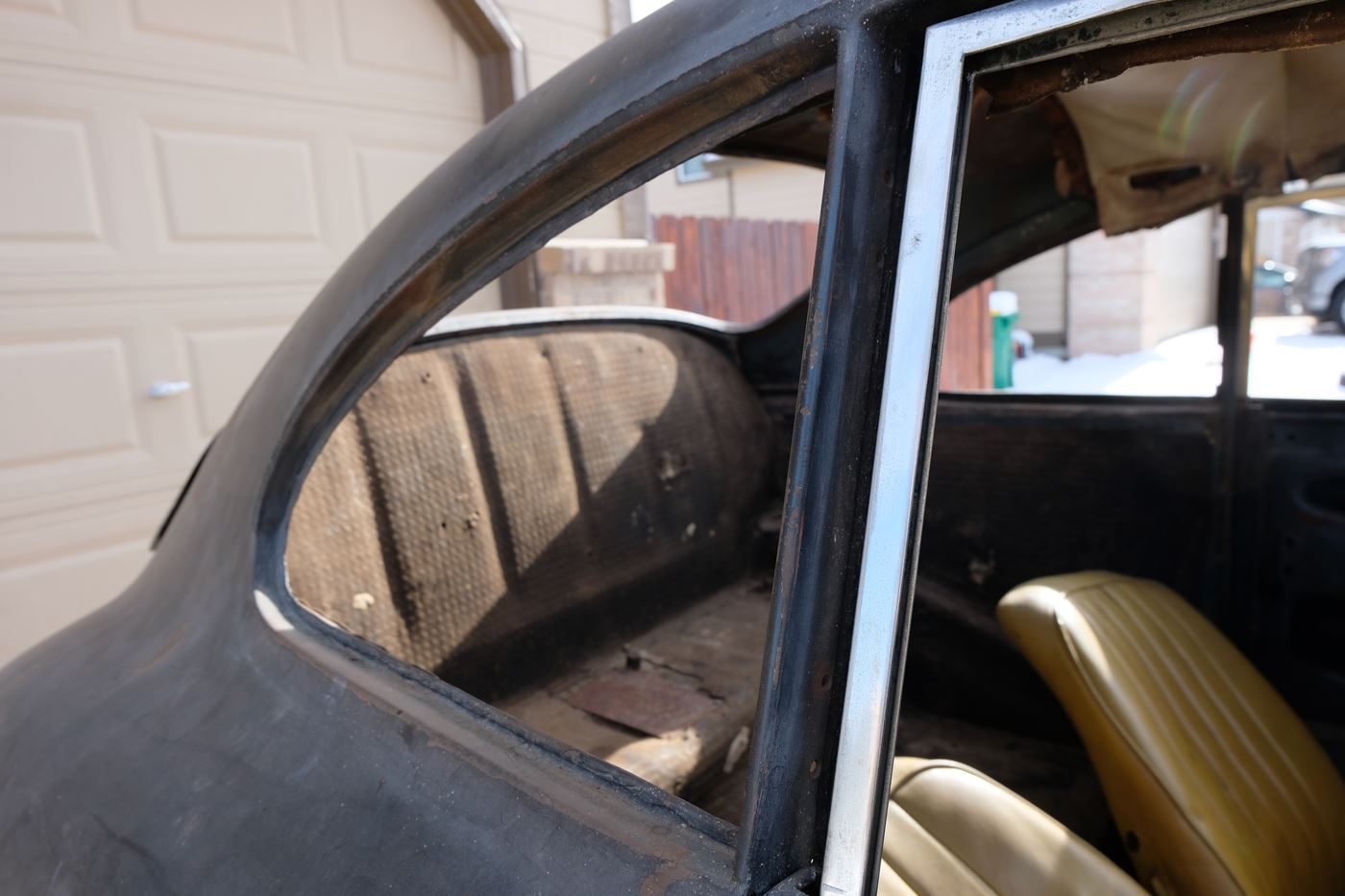 Door open, interior view