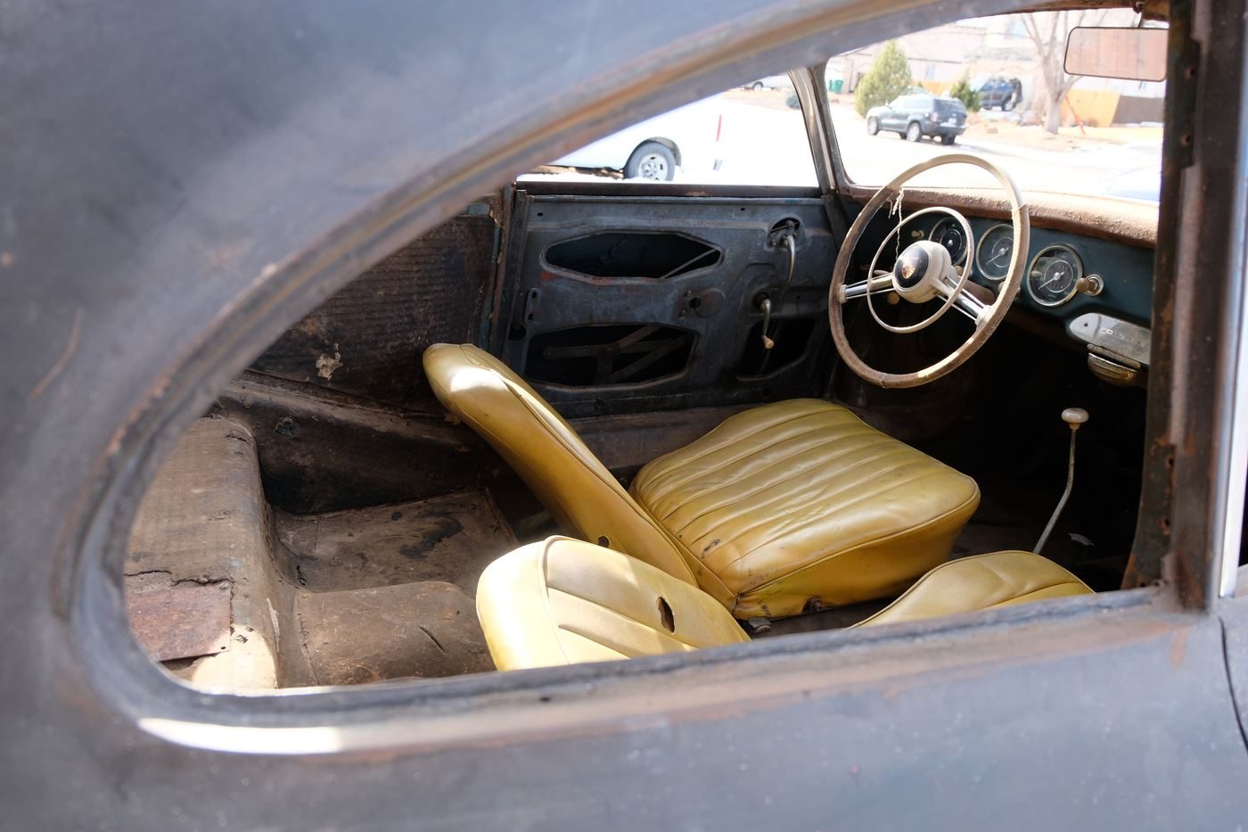 Interior detail seen through the window