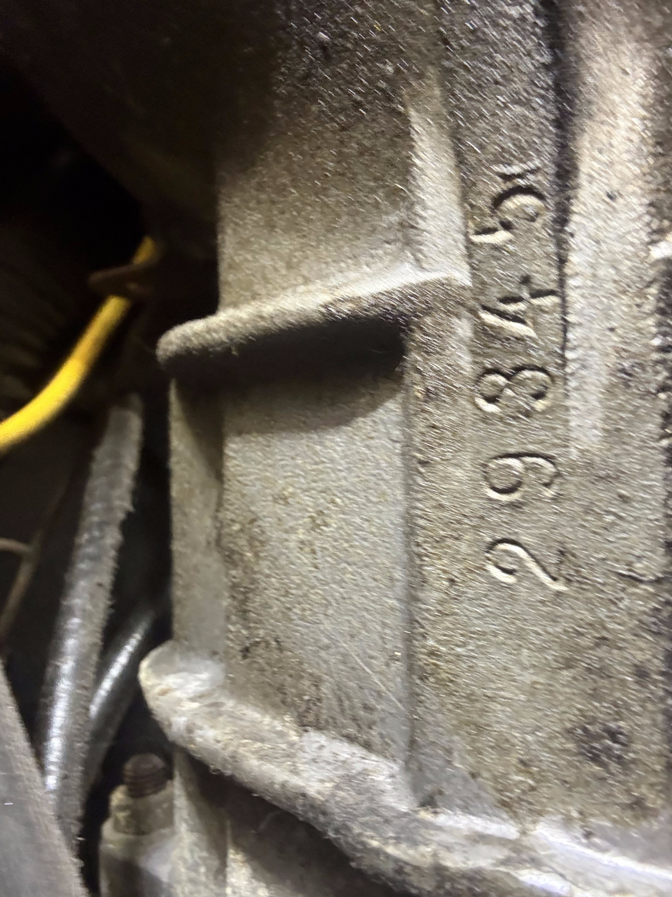 Transmission case stamp reading 29345, matching the Kardex Getriebe number
