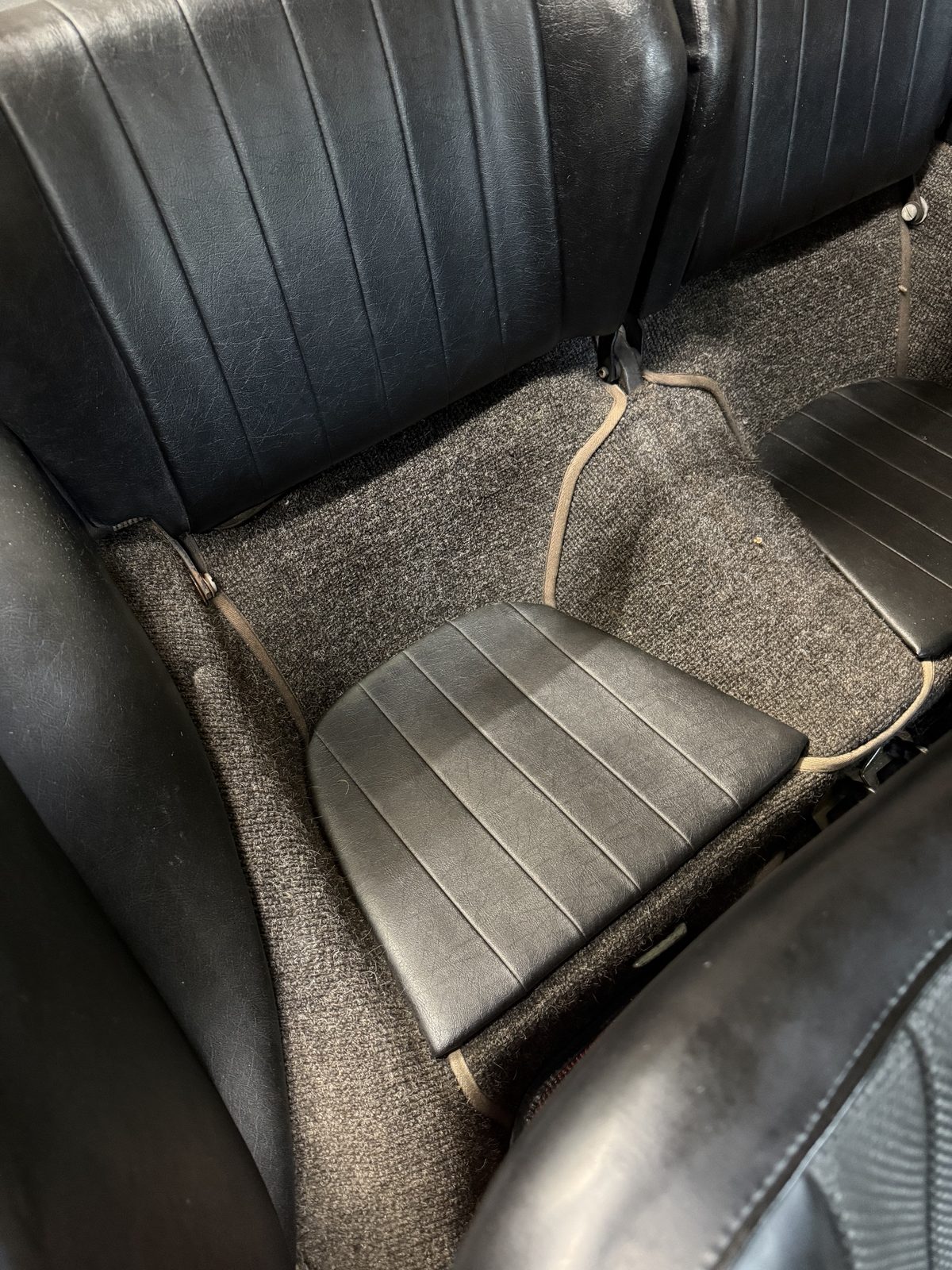 Seat basketweave upholstery detail