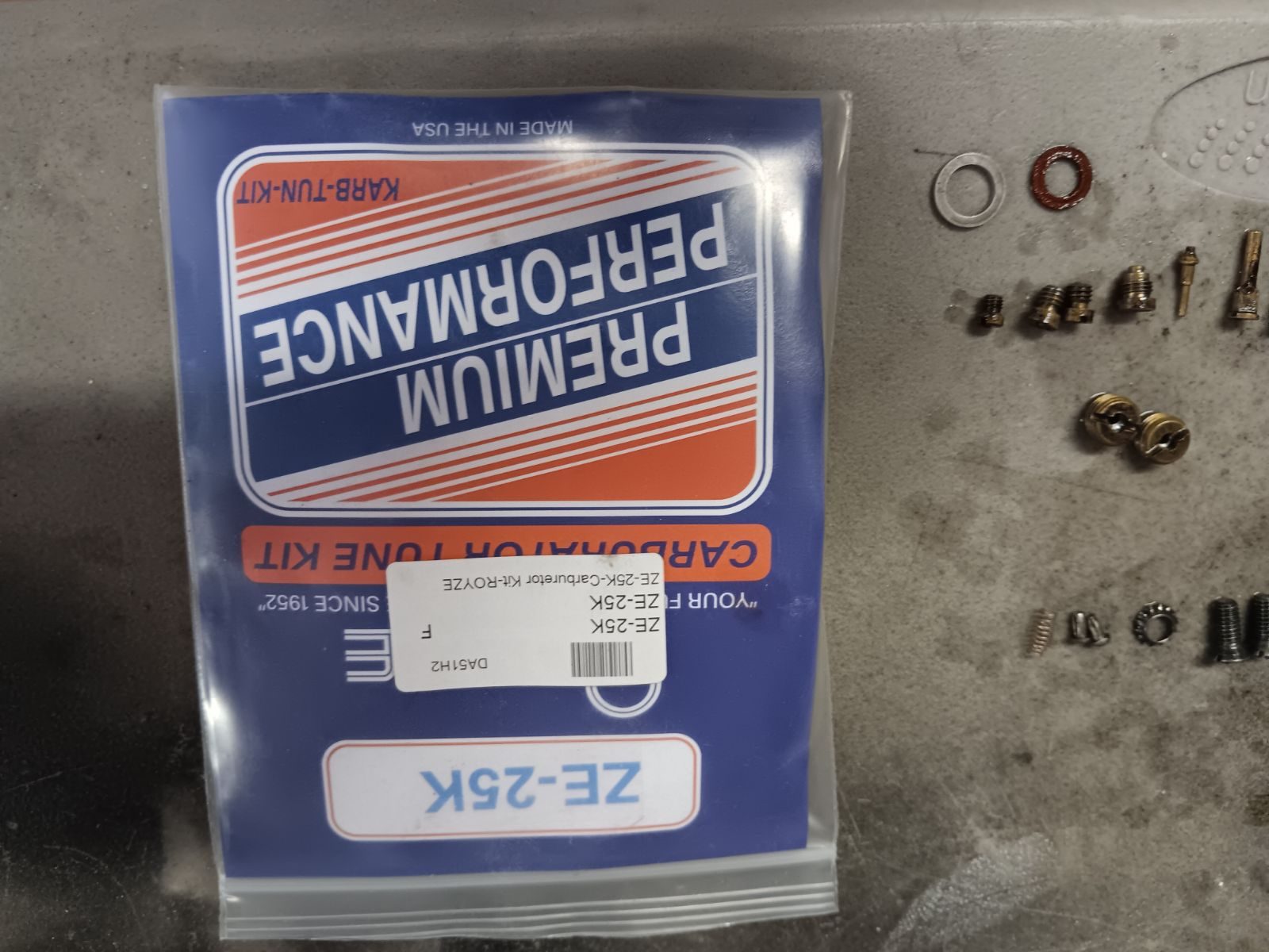 ZE-25K rebuild kit package