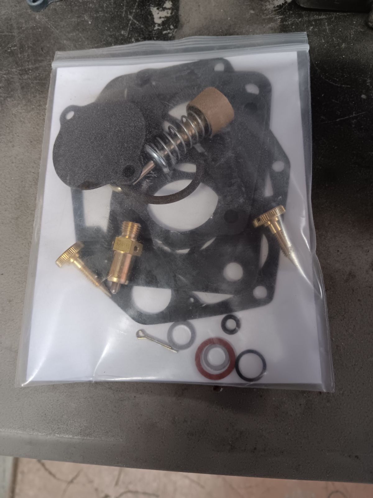 Kit contents in packaging