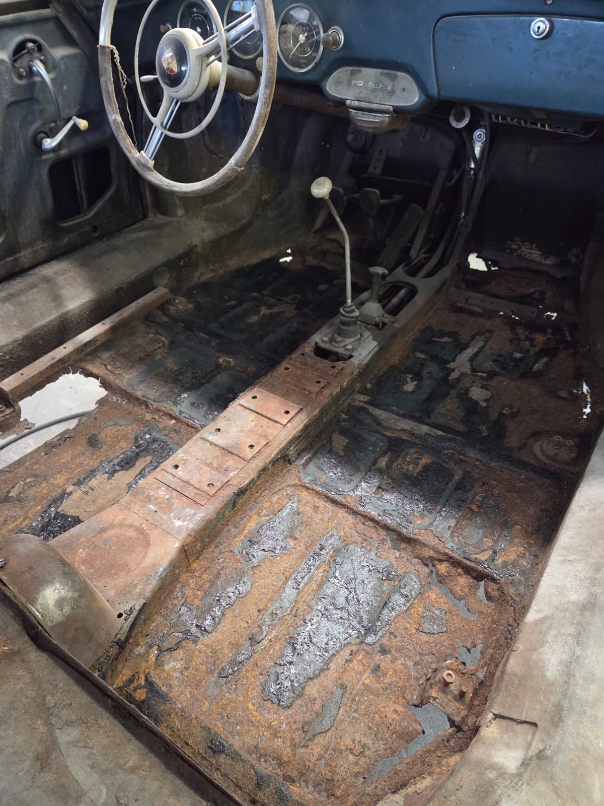 Floor as found, seen from the door opening