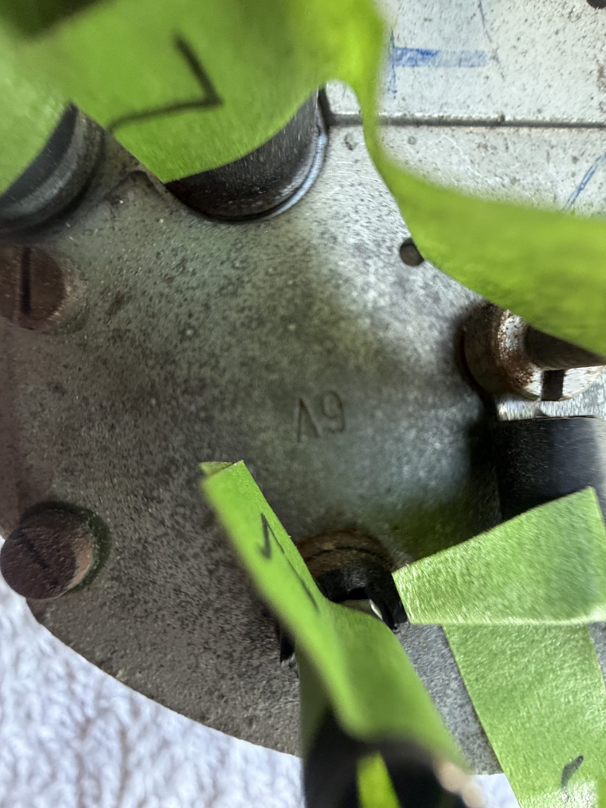 Rear gauge case stamped 6V
